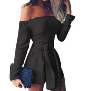 Women Off Shoulder Jumpsuit Sexy Ladies Breathable